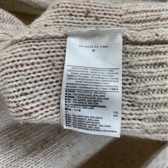 Banana Republic Factory Wool Blend Long Line Cardigan Size Medium - Picture 6 of 6